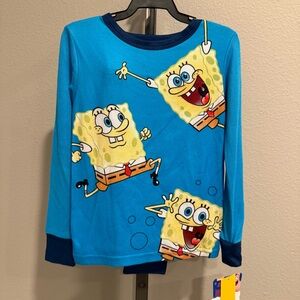 NWT SpongeBob SquarePants boys two pice pajama set